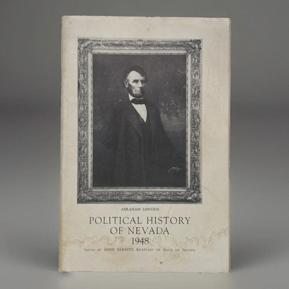 Vintage 1948 Political History of Nevada John Koontz Secretary of State Book